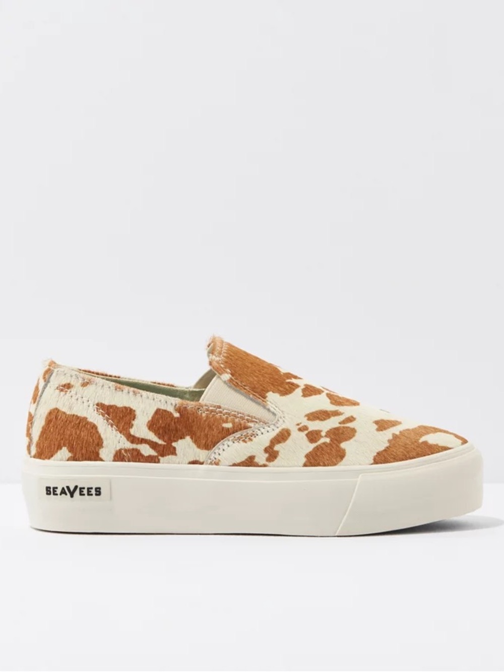 SeaVees Baja Mulholland Platform Shoe Cow Print Size 9